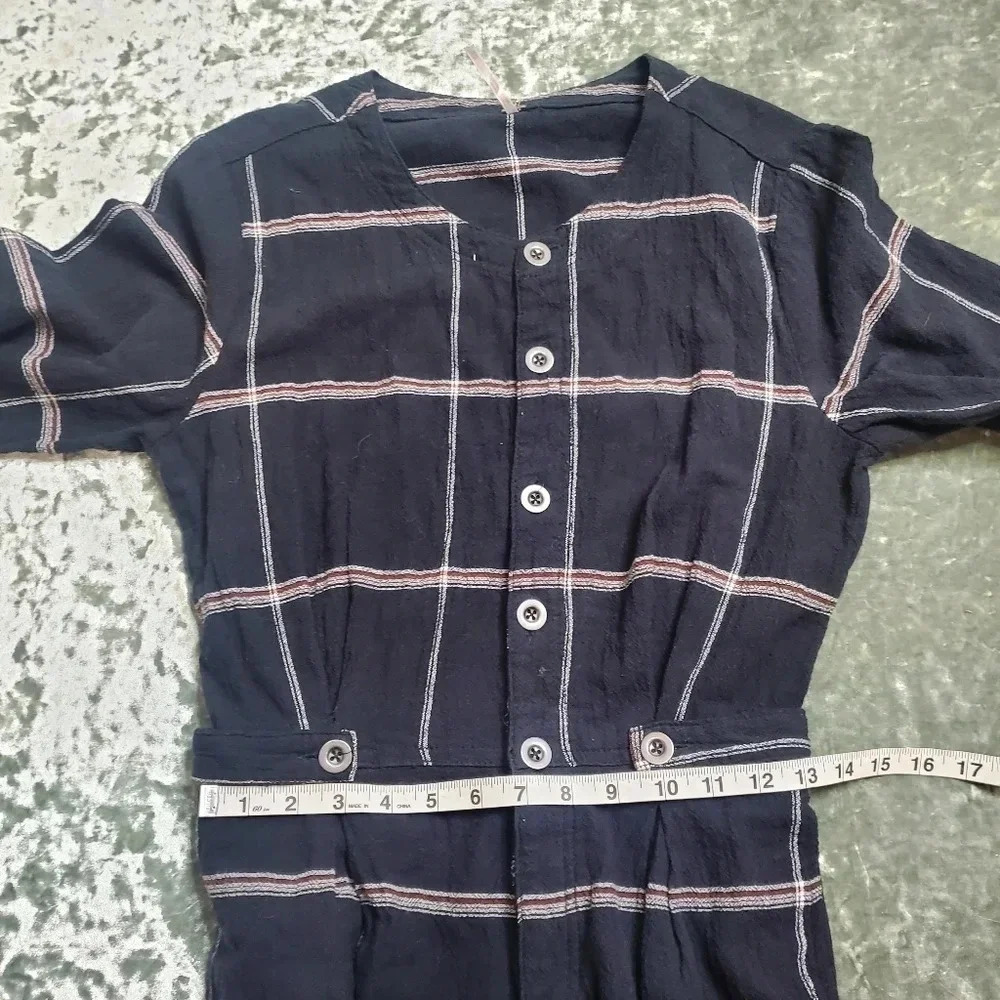 Free People Keep It In Check Plaid Jumpsuit - Picture 7 of 8